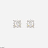 0.20 Carat SquarePop Earrings 18K White Gold