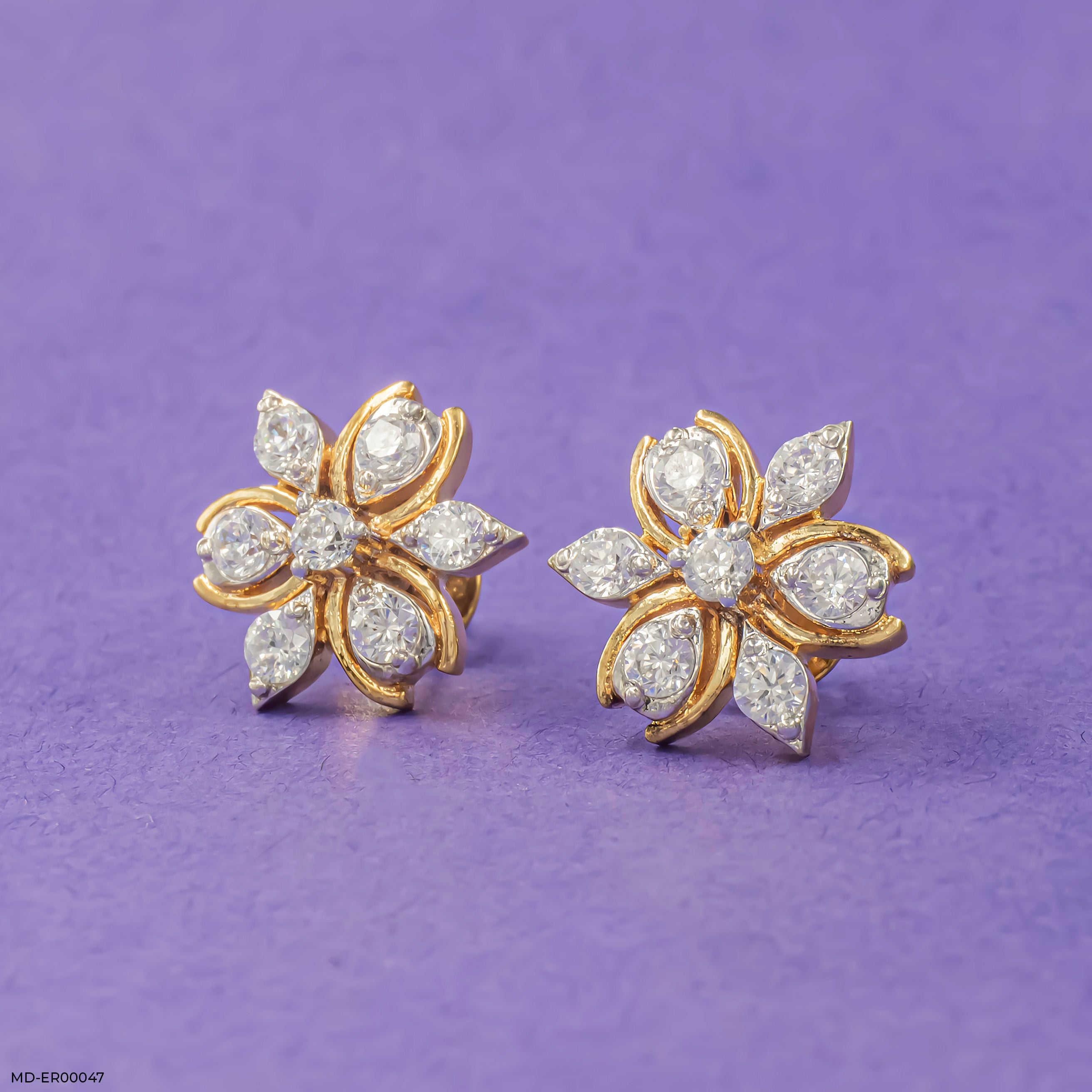 Blossom Earrings 9K Rose Gold