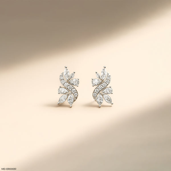 The Marquise Petal Earrings 14K Rose Gold