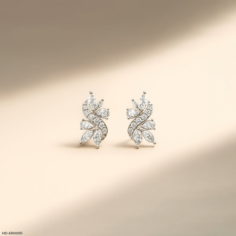 The Marquise Petal Earrings 14K Yellow Gold