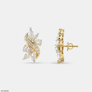The Marquise Petal Earrings 14K Yellow Gold