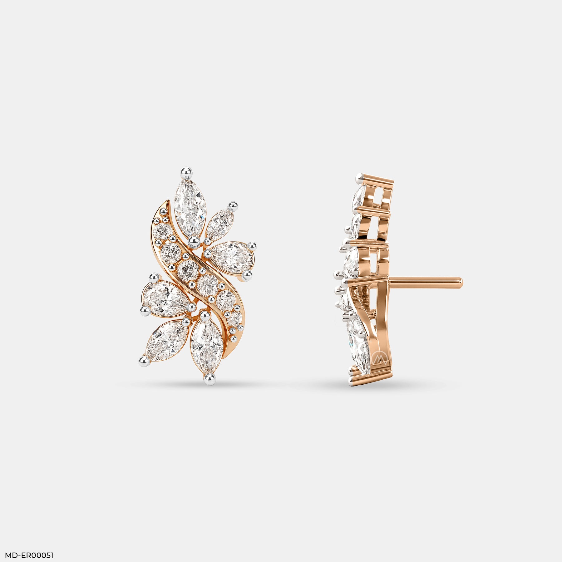 The Marquise Petal Earrings Platinum 950