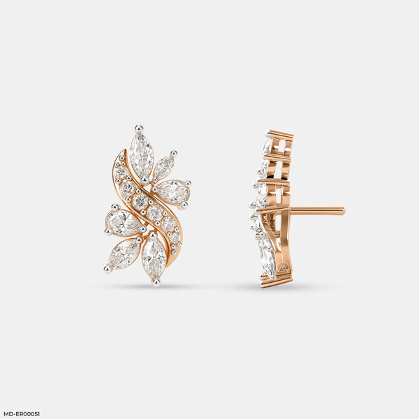 The Marquise Petal Earrings 14K Rose Gold