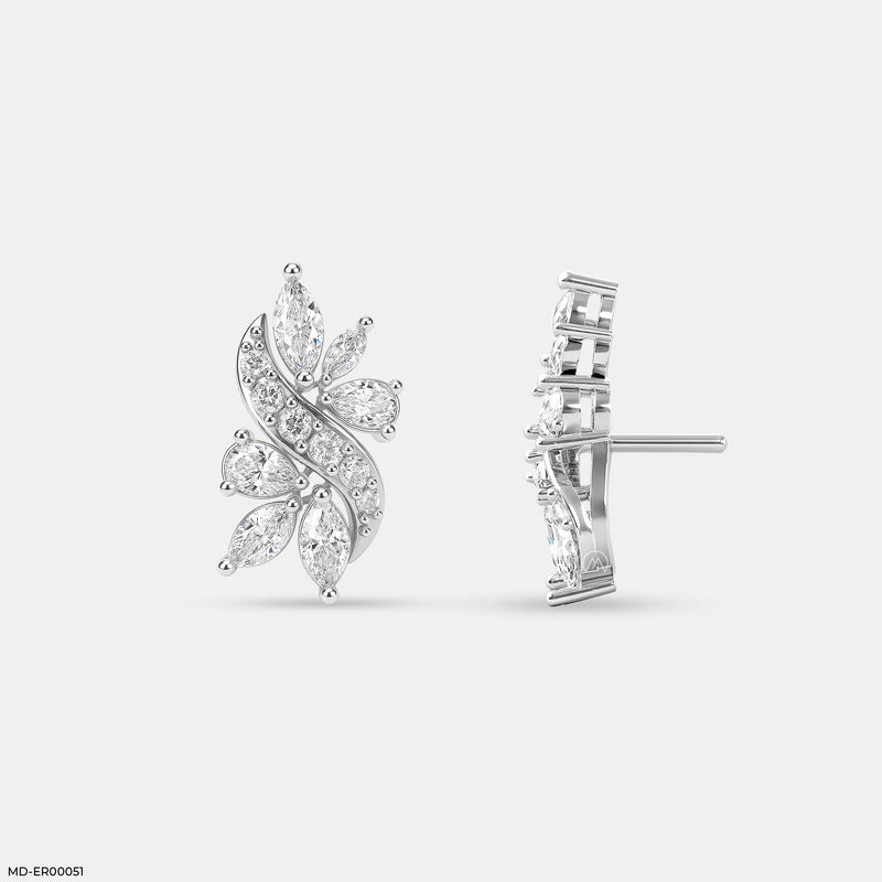 The Marquise Petal Earrings 14K Yellow Gold