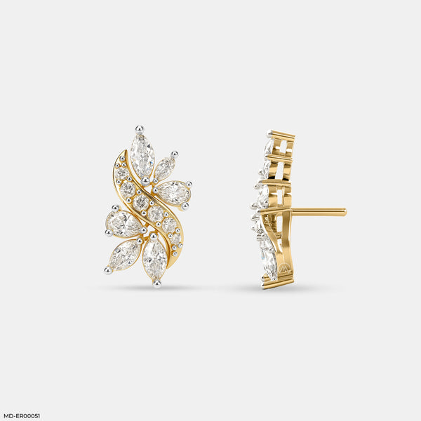 The Marquise Petal Earrings 18K Yellow Gold