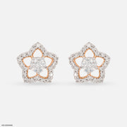 0.25 Carat StarPetal Earrings 14K Rose Gold