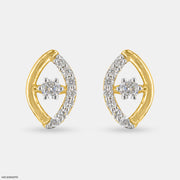 0.25 Carat See Through Me Lab Diamond Earrings 14K Yellow Gold