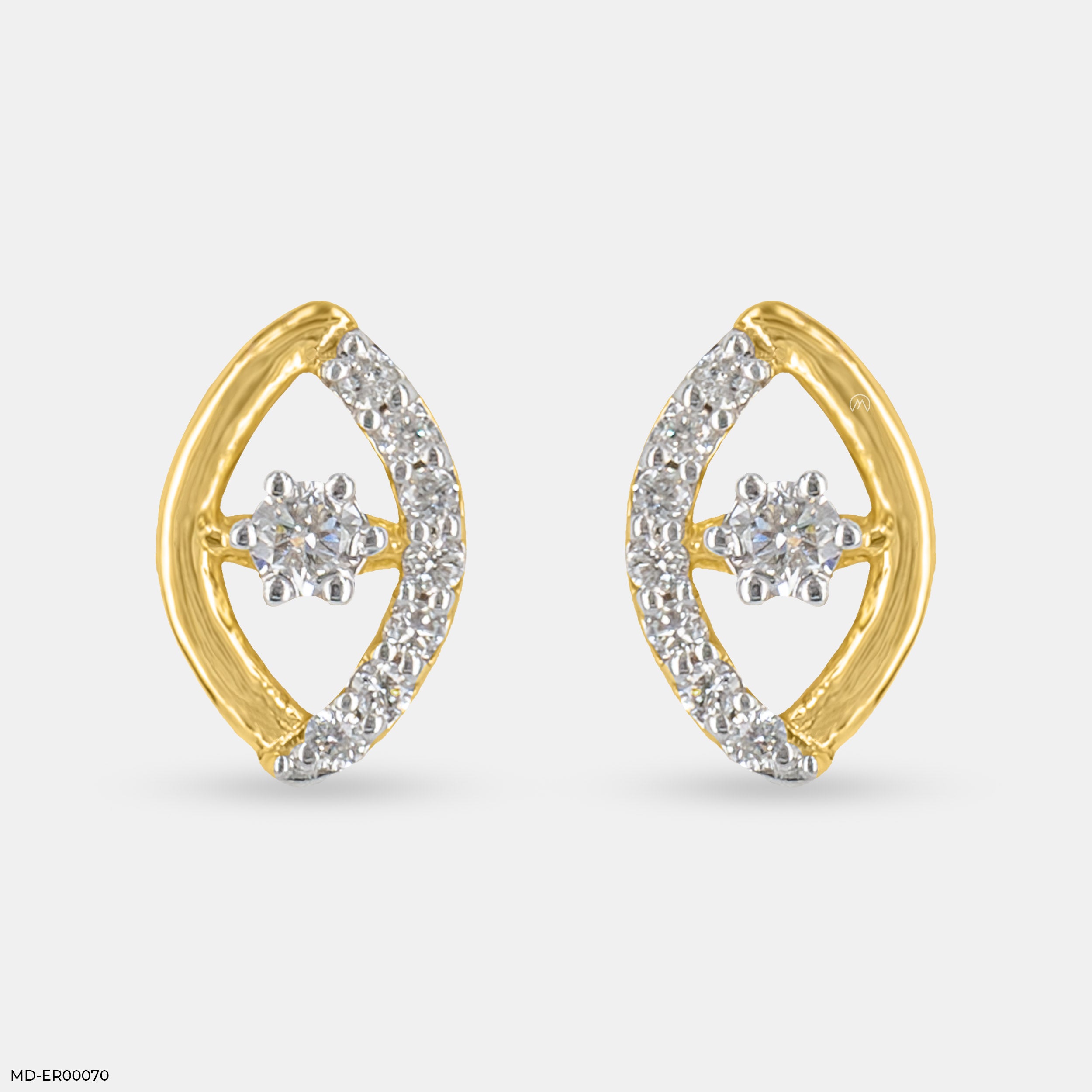0.25 Carat See Through Me Lab Diamond Earrings 14K Yellow Gold