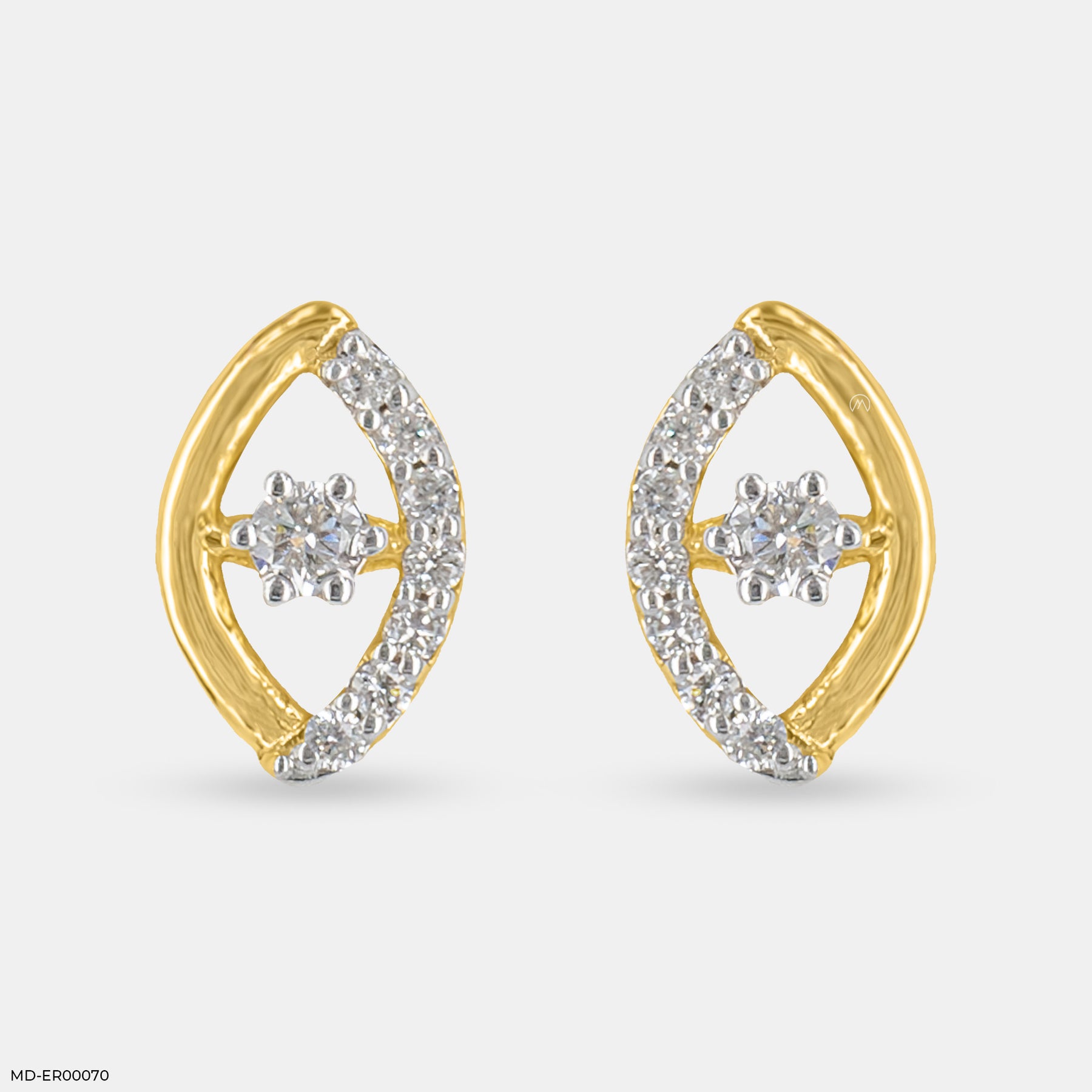 0.25 Carat See Through Me Lab Diamond Earrings 14K Yellow Gold