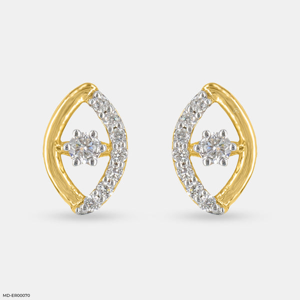 See Through Me Earrings 14K Yellow Gold