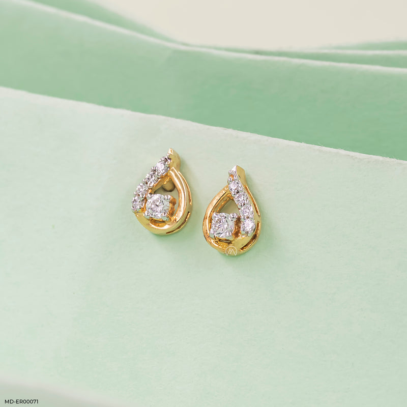 DewDrop Earrings 14K Yellow Gold