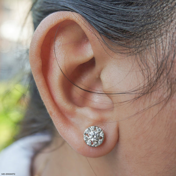 The Diamond Cluster Studs 14K White Gold