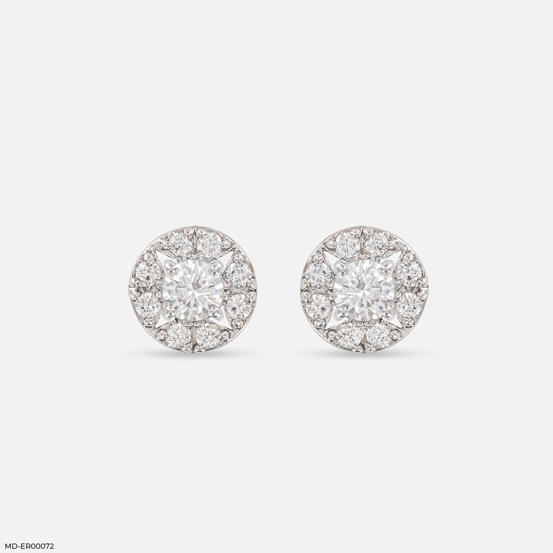 The Diamond Cluster Studs 14K Rose Gold