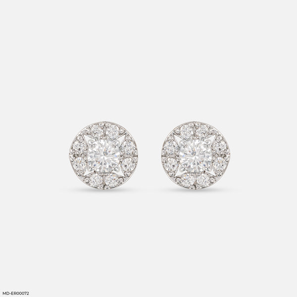 The Diamond Cluster Studs 14K White Gold