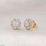 The Diamond Cluster Studs 14K Yellow Gold