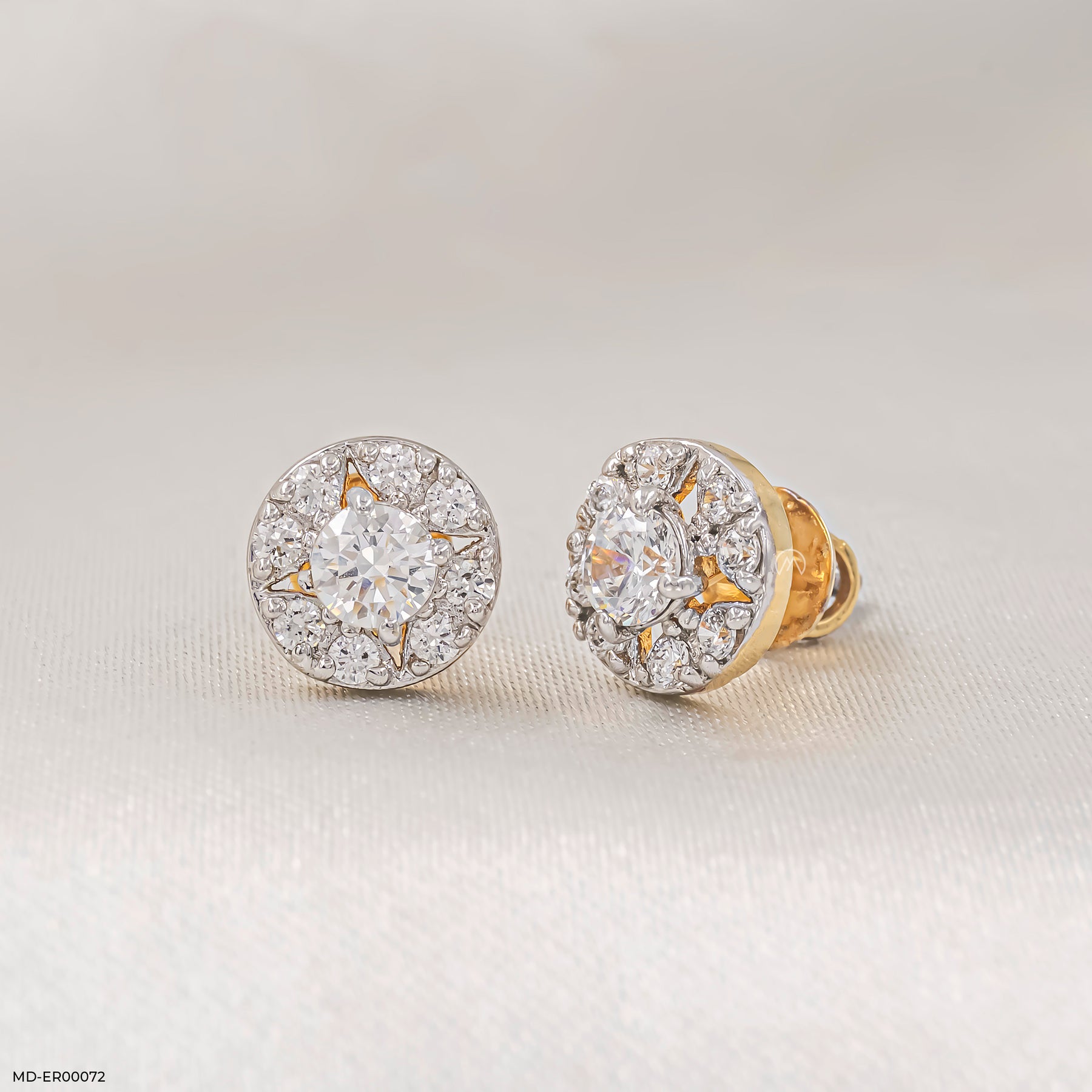 The Diamond Cluster Studs 14K Rose Gold