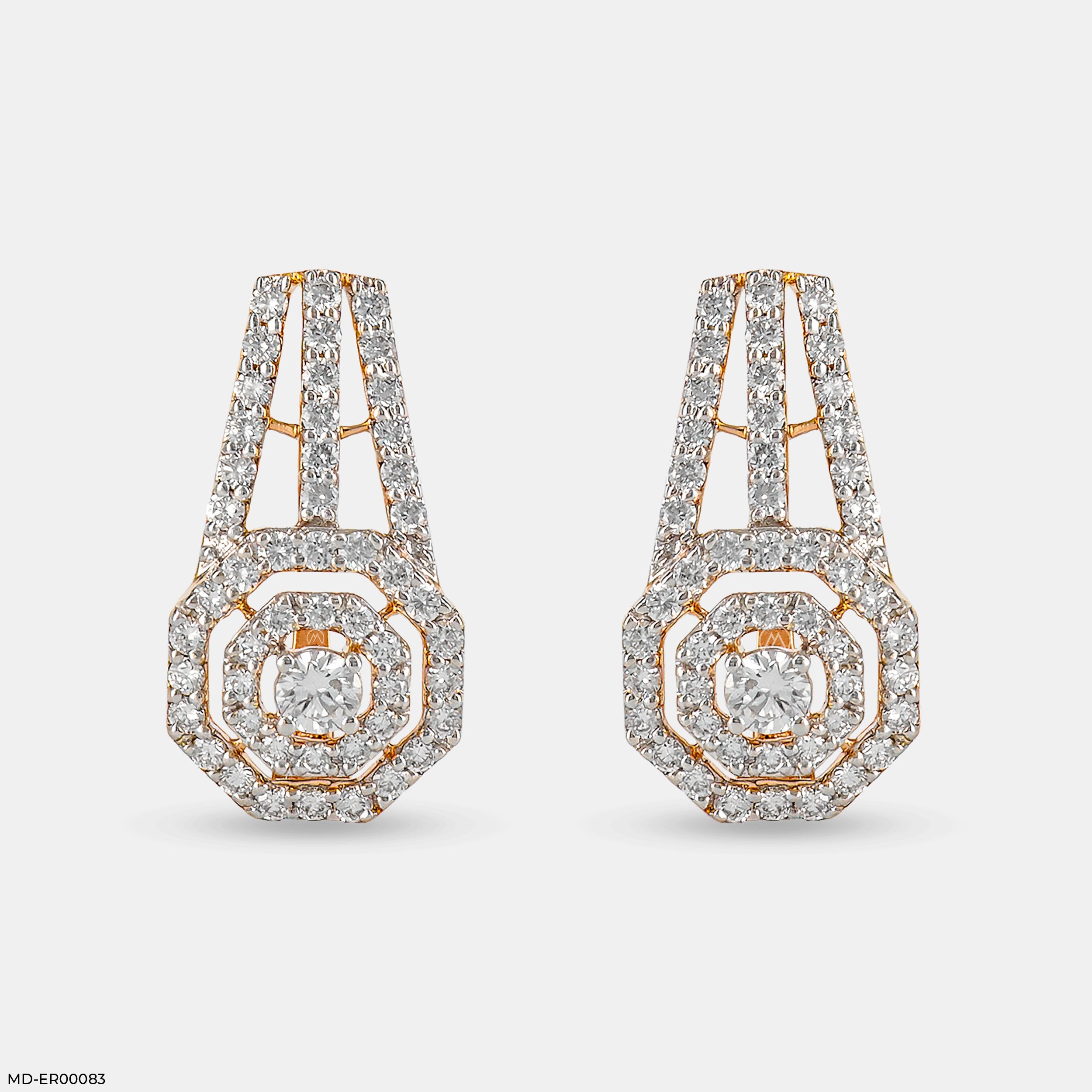 Classic Diamond Earrings 14K Rose Gold
