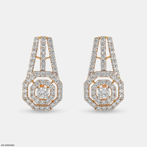 Classic Diamond Earrings 14K Rose Gold