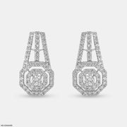 Classic Diamond Earrings 14K White Gold