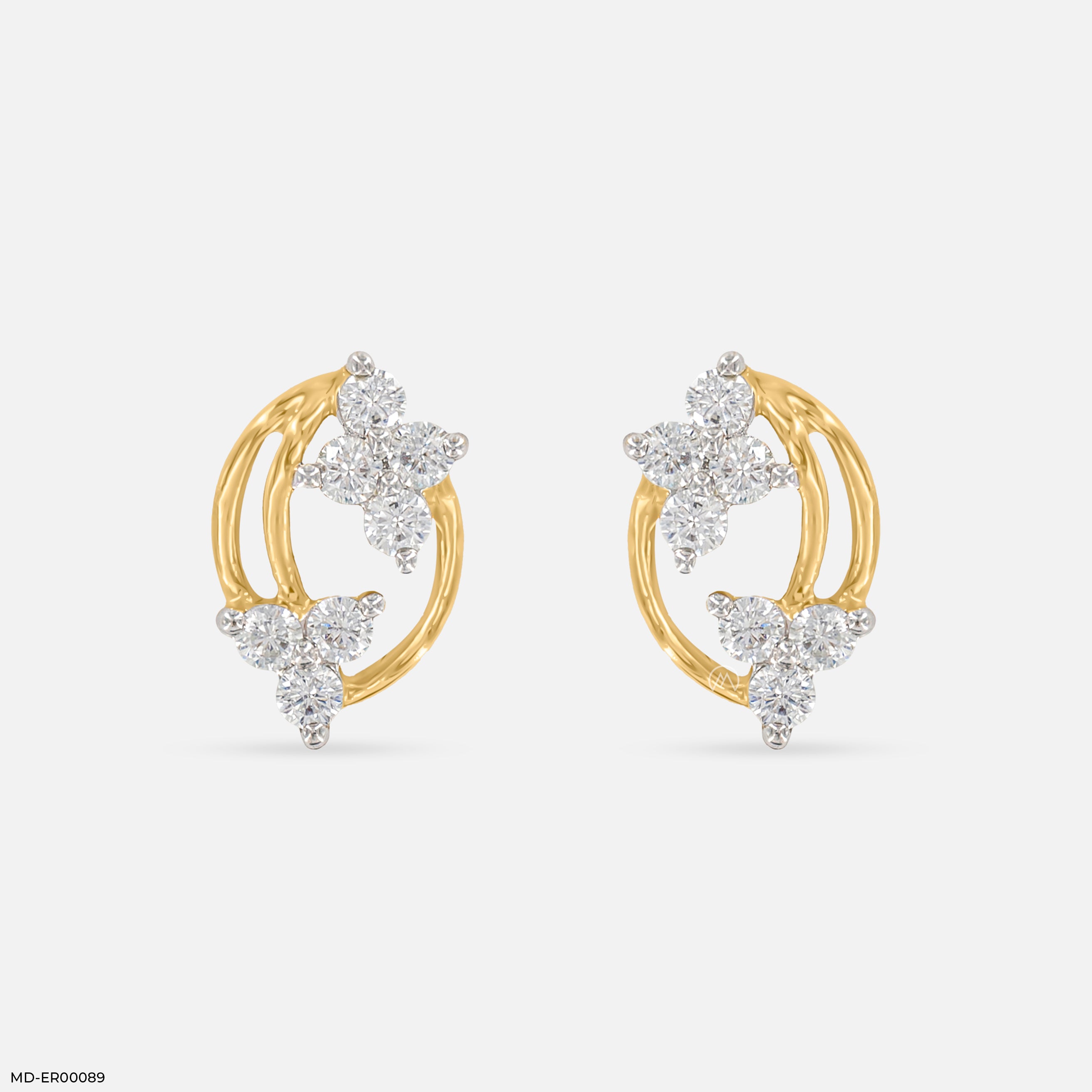 Golden Blossom earring 9K Yellow Gold