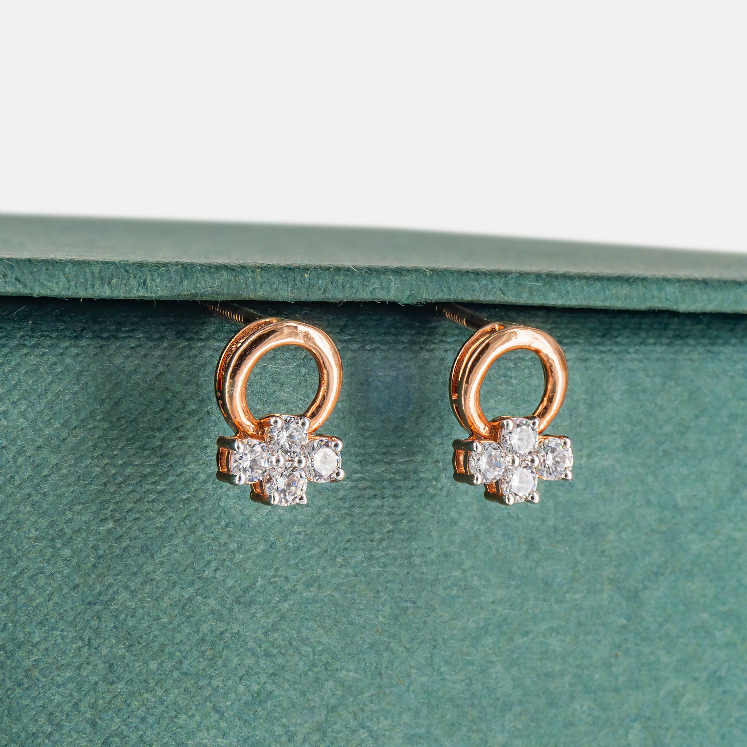 Aster Floral Earrings 9K Rose Gold