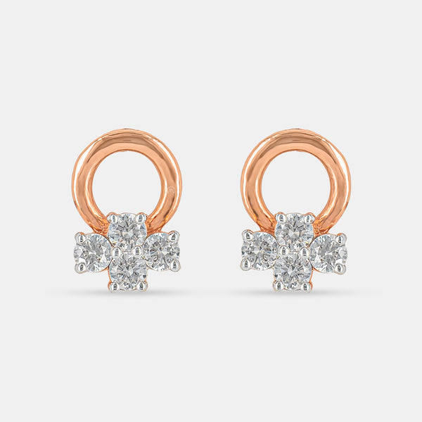 Aster Floral Earrings 14K Rose Gold