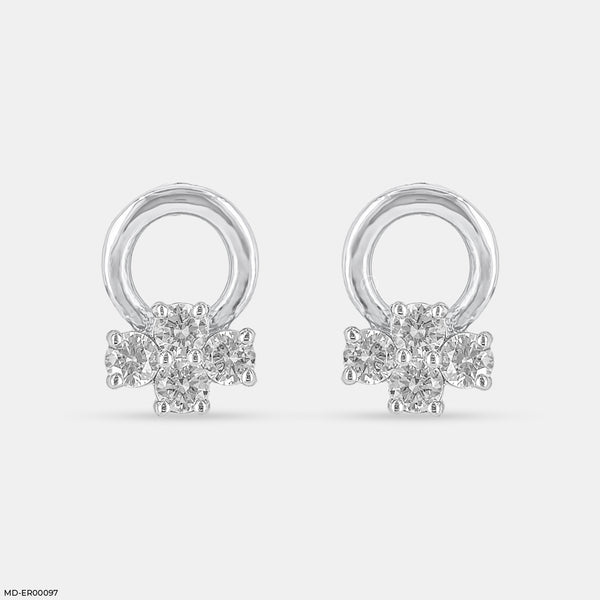 Aster Floral Earrings Platinum 950