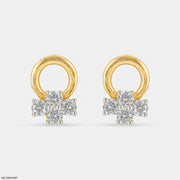 Aster Floral Earrings 9K Yellow Gold