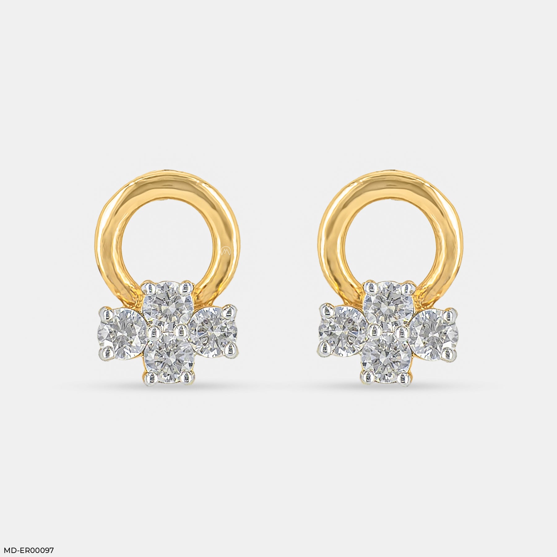 Aster Floral Earrings 14K Yellow Gold
