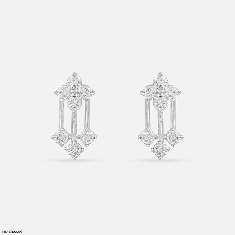Floral Drop Earrings 14K Yellow Gold