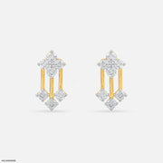 Floral Drop Earrings 9K Yellow Gold