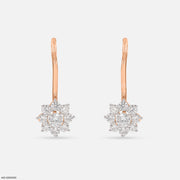 Ornate Sparkle Earrings 9K Rose Gold