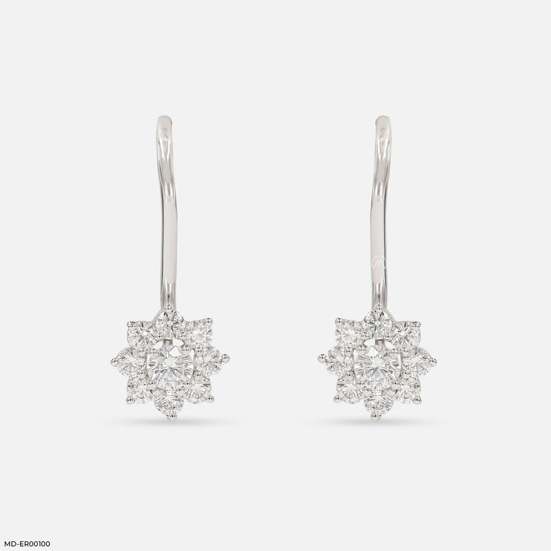 Ornate Sparkle Earrings 14K Rose Gold