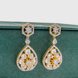 1 Carat Pearl Prism Earrings 14K Yellow Gold