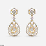 1 Carat Pearl Prism Earrings 14K Yellow Gold