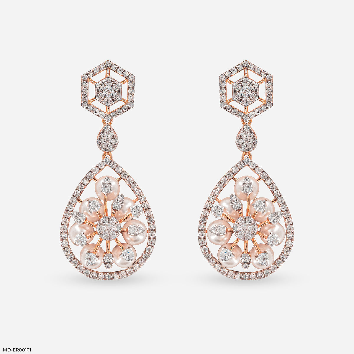 1 Carat Pearl Prism Earrings