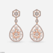 1 Carat Pearl Prism Earrings 9K Rose Gold