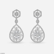 1 Carat Pearl Prism Earrings Platinum 950
