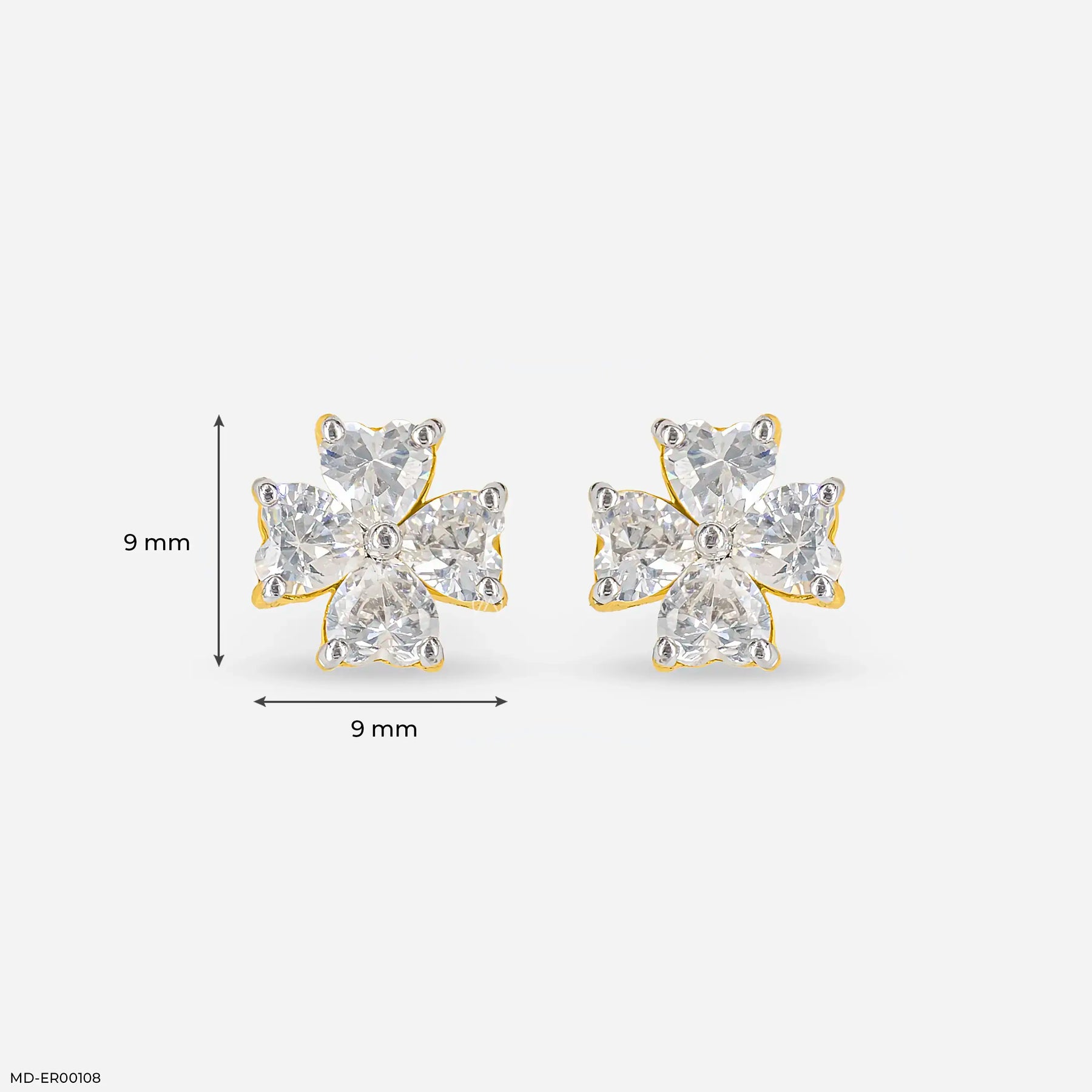 Fourever Heart Diamond Earrings Platinum 950