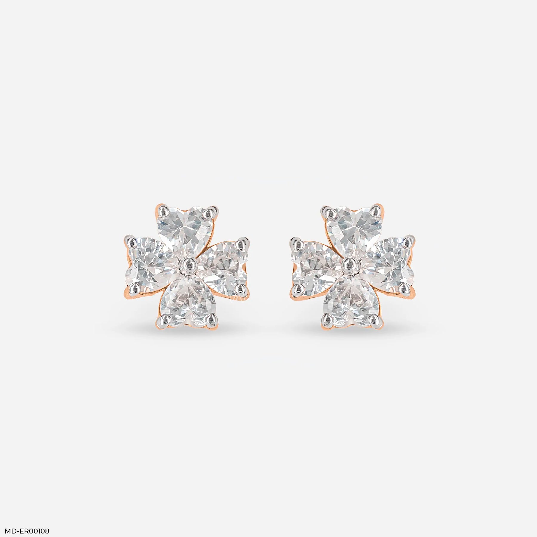 Fourever Heart Diamond Earrings Platinum 950