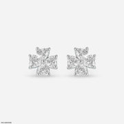 Fourever Heart Diamond Earrings 18K White Gold