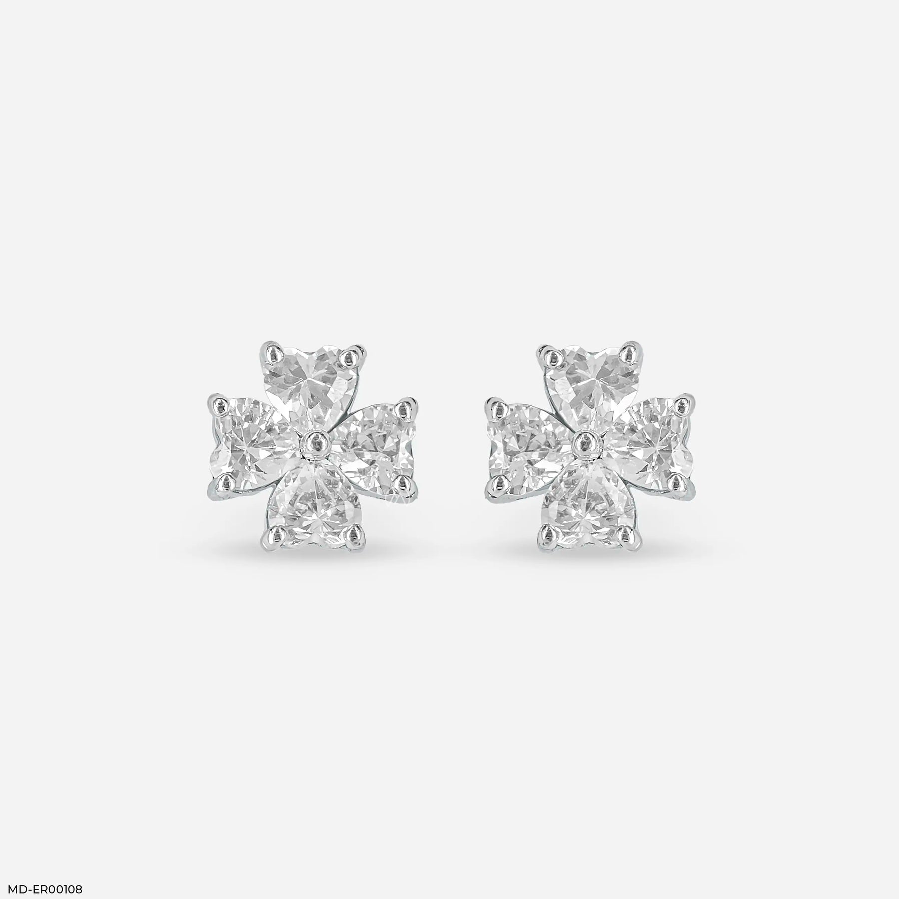 Fourever Heart Diamond Earrings Platinum 950