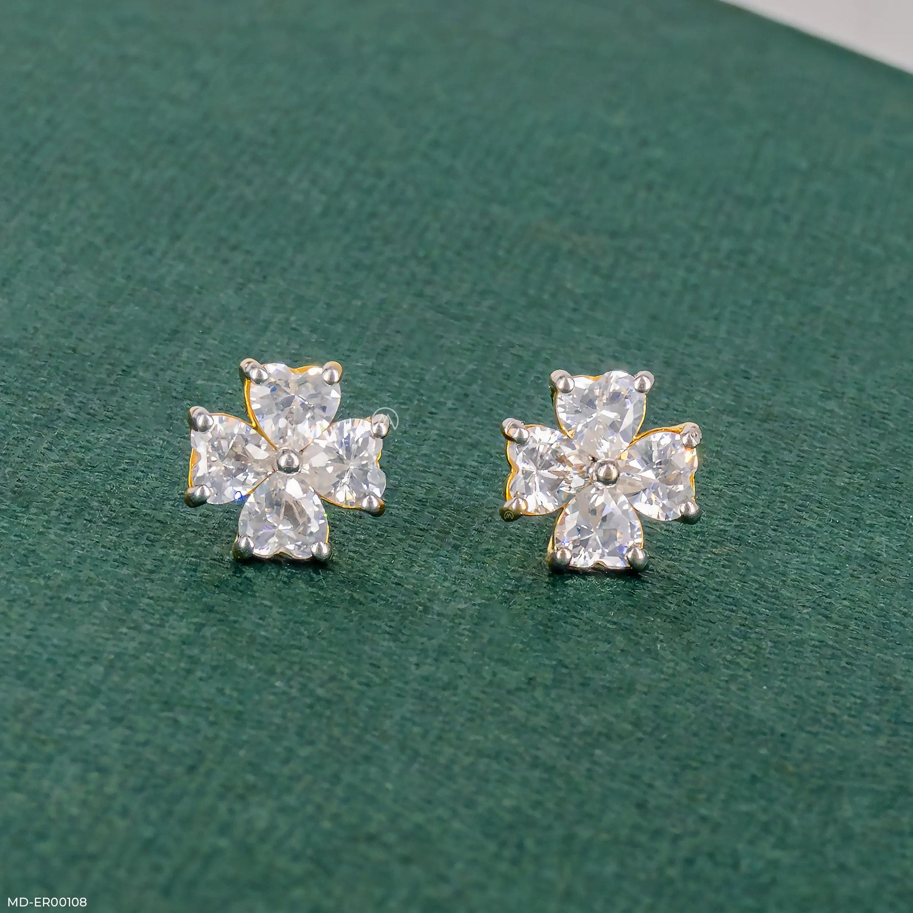 Fourever Heart Diamond Earrings Platinum 950