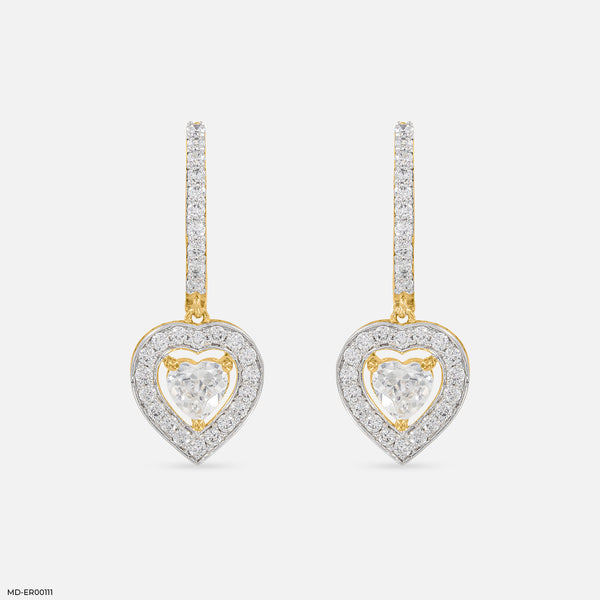 Unbounded Halo Diamond Hoops 14K Yellow Gold
