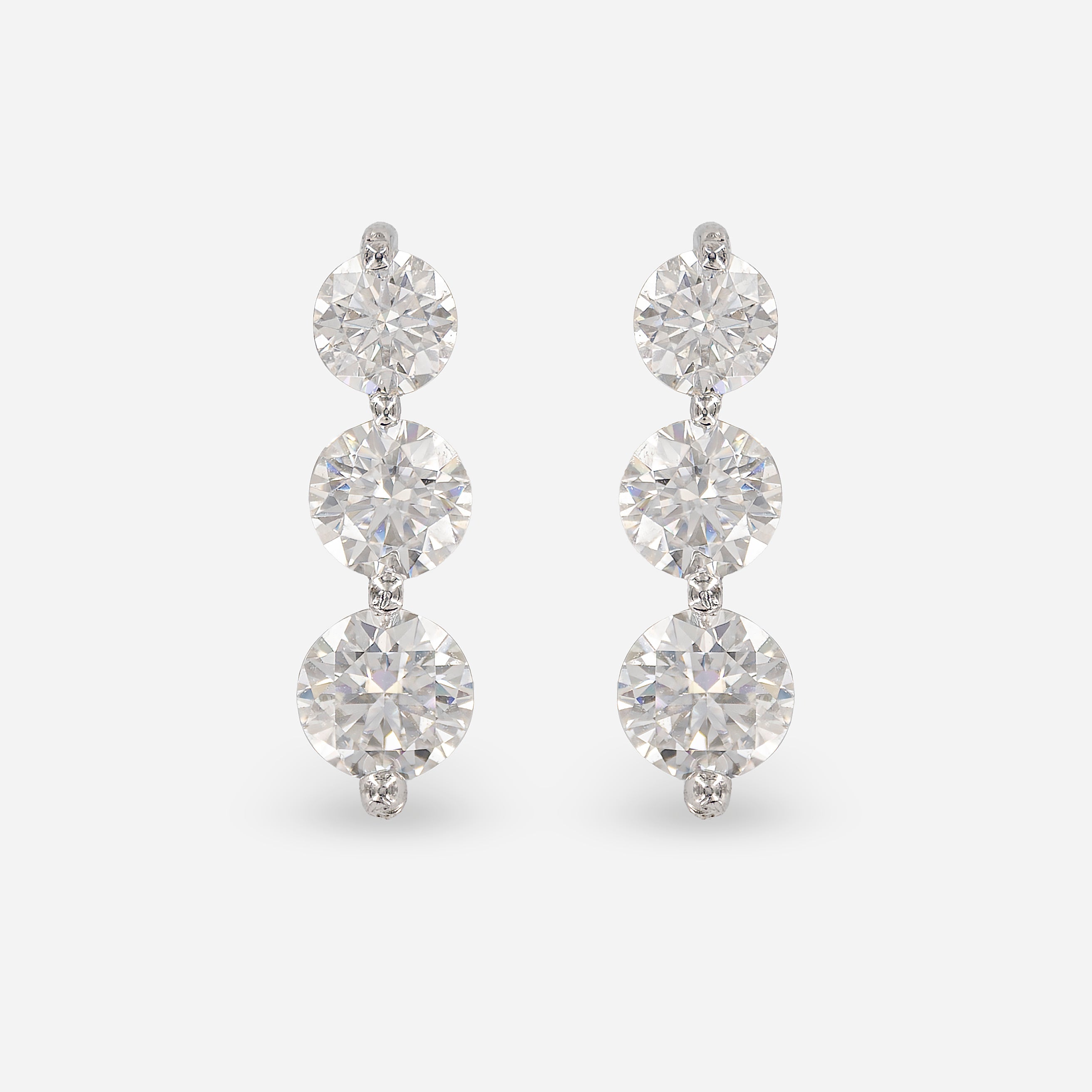 1 Carat Round Leticia Earrings 14K Rose Gold