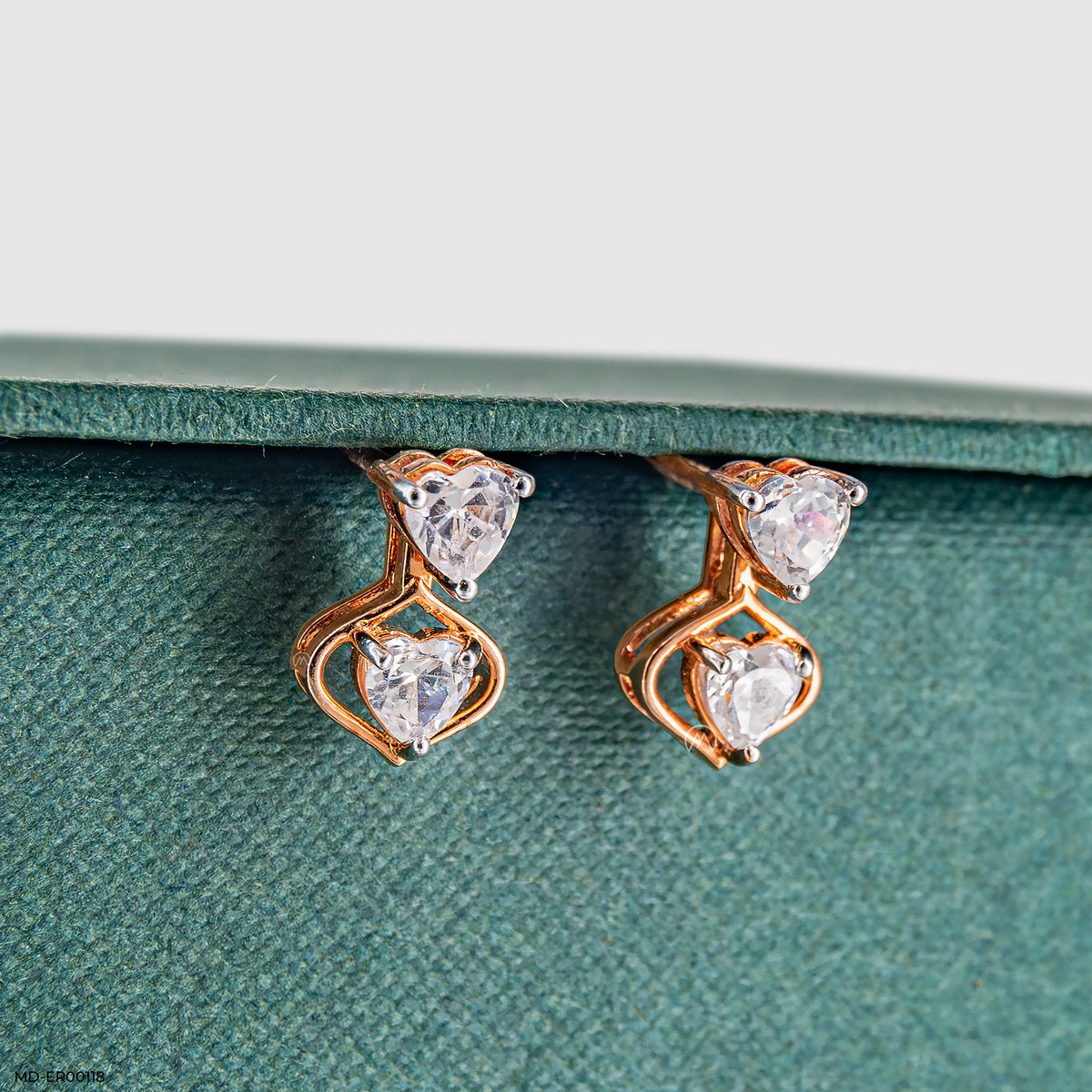 1.1 Carat Twin Hearts Earrings