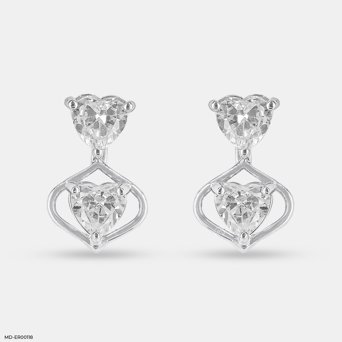 1.1 Carat Twin Hearts Earrings