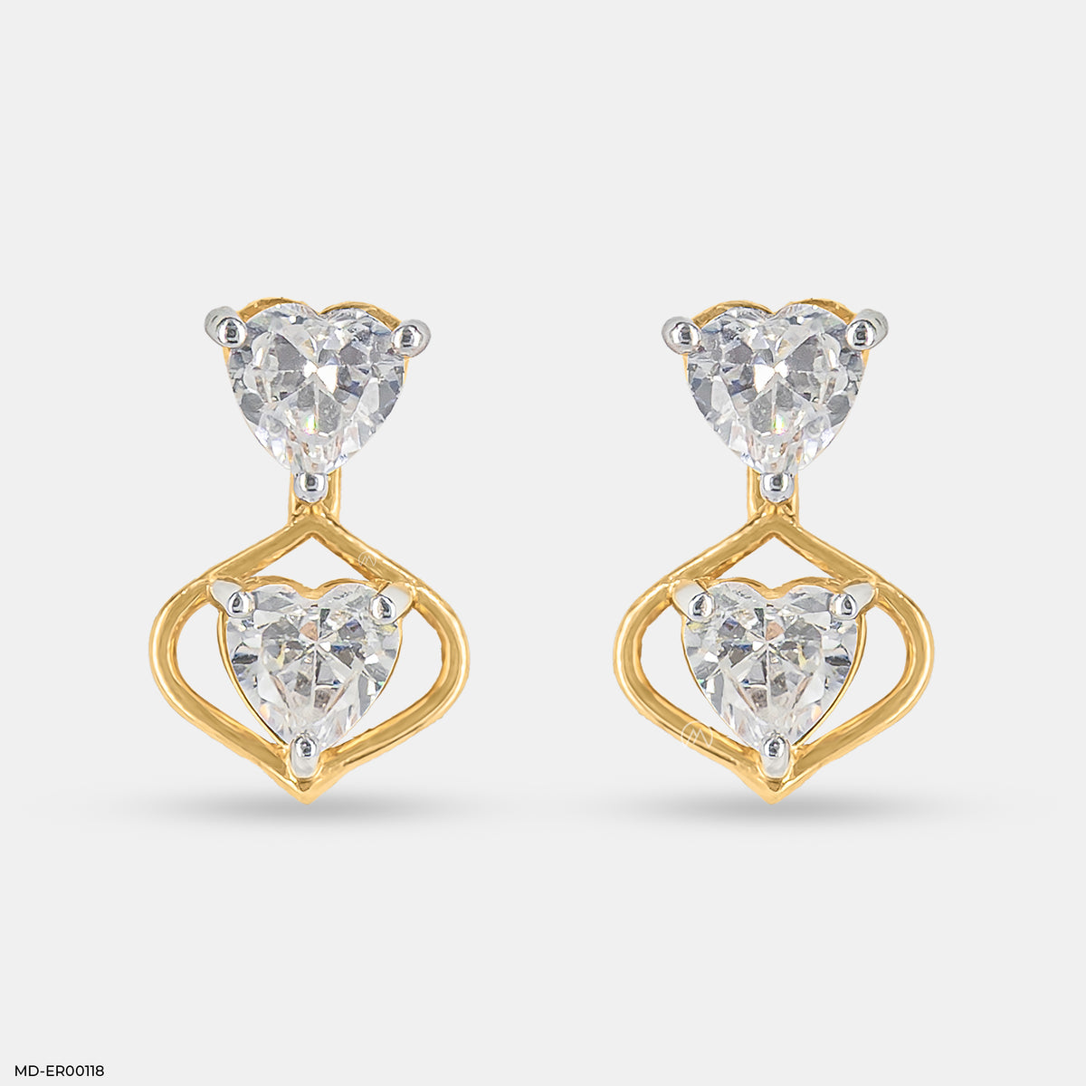 1.1 Carat Twin Hearts Earrings
