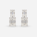 Twiny Solitaire Earstuds 14K White Gold