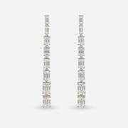 Classic Drizzle Diamond Drop Earrings Platinum 950